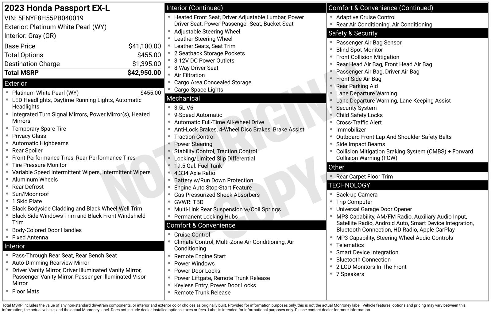 Used 2023 Honda Passport EX-L image 73