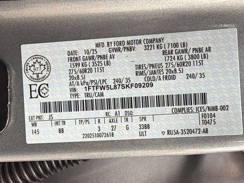 Used 2025 Ford F150 Lariat AWD/4WD image 45