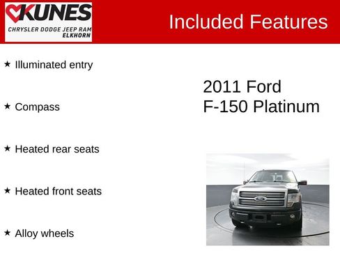 Used 2011 Ford F150 Platinum w/ Max Trailer Tow Pkg image 4