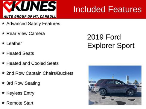 Used 2019 Ford Explorer Sport w/ Equipment Group 401A image 3