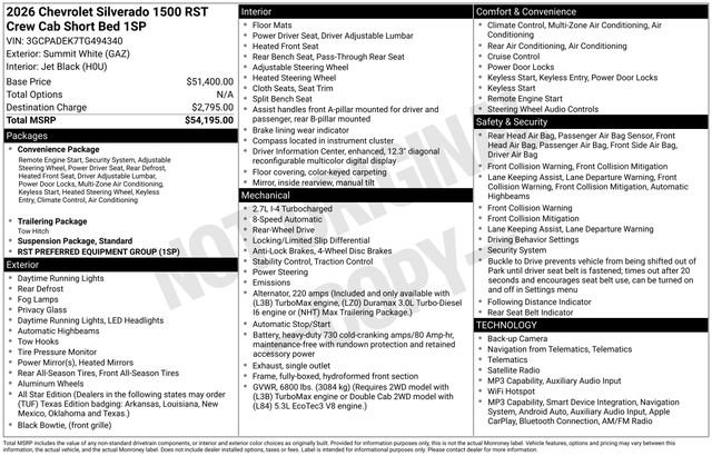 New 2026 Chevrolet Silverado 1500 RST RWD image 33