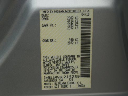 Used 2016 Nissan Altima 3.5 SR FWD image 16