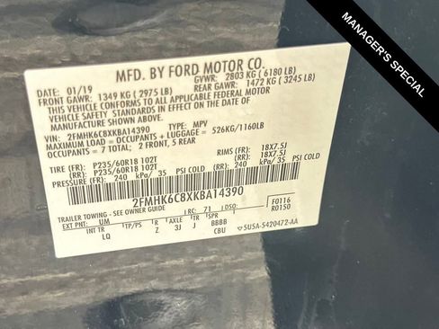 Used 2019 Ford Flex SEL w/ Equipment Group 202A image 32