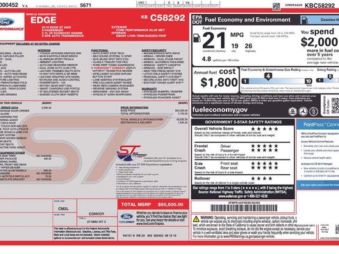 Used 2019 Ford Edge ST w/ Equipment Group 401A image 6