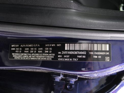 Used 2021 Alfa Romeo Giulia Ti w/ Active Assist 2 Package TI image 36