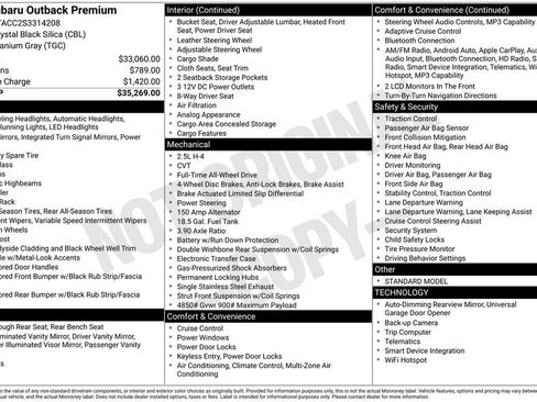 Used 2025 Subaru Outback Premium AWD/4WD image 28