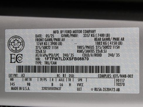 Used 2025 Ford F150 Platinum AWD/4WD image 87