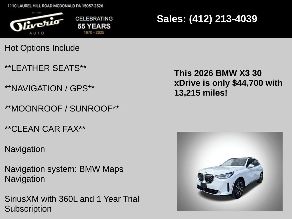 Used 2026 BMW X3 xDrive30i AWD/4WD image 5