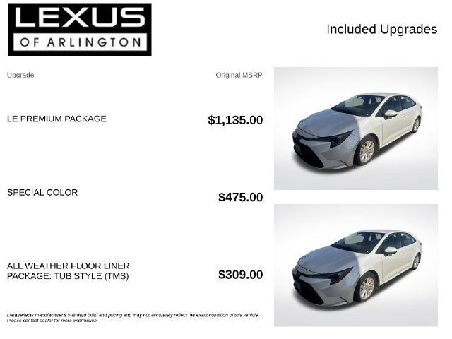 Used 2026 Toyota Corolla LE w/ LE Premium Package FWD image 4