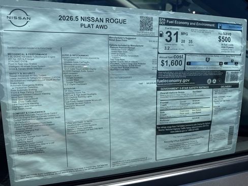 New 2026 Nissan Rogue Platinum w/ Platinum Premium Package AWD/4WD image 38