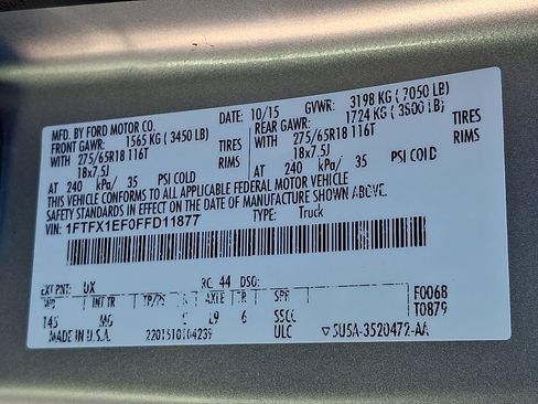 Used 2015 Ford F150 XLT w/ Equipment Group 302A Luxury AWD/4WD image 25