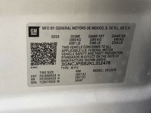 Used 2019 Chevrolet Trax LT w/ Sun & Sound Package image 26