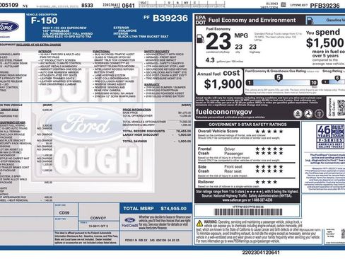 Certified 2023 Ford F150 Lariat w/ Equipment Group 502A High image 6