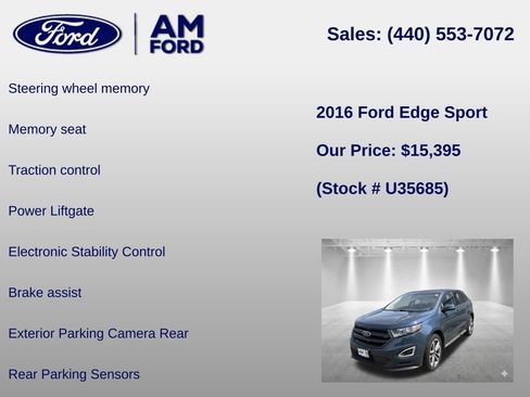 Used 2016 Ford Edge Sport AWD/4WD image 12