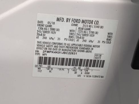 Used 2018 Ford Edge Titanium w/ Equipment Group 301A AWD/4WD image 42