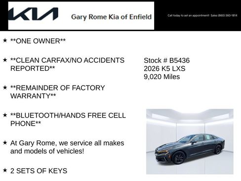 Certified 2026 Kia K5 LXS FWD image 7