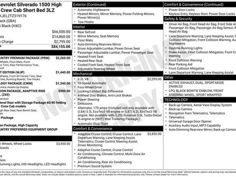 New 2026 Chevrolet Silverado 1500 High Country w/ High Country Premium Package AWD/4WD image 37