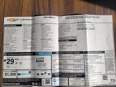 Used 2019 Chevrolet Sonic LS image 33