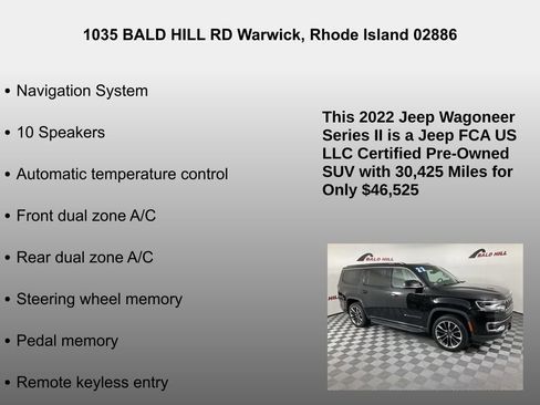 Used 2022 Jeep Wagoneer Series II w/ Premium Group I image 14