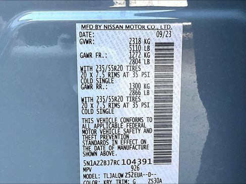 Certified 2024 Nissan Murano SV w/ SV Midnight Edition Package image 32