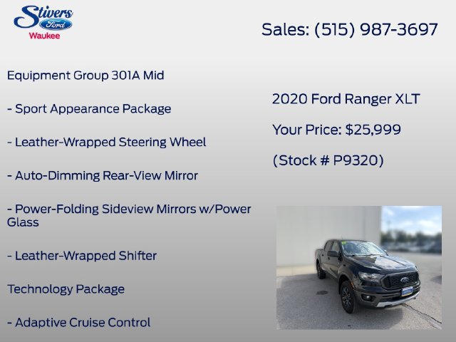 Used 2020 Ford Ranger XLT w/ Technology Package AWD/4WD image 8