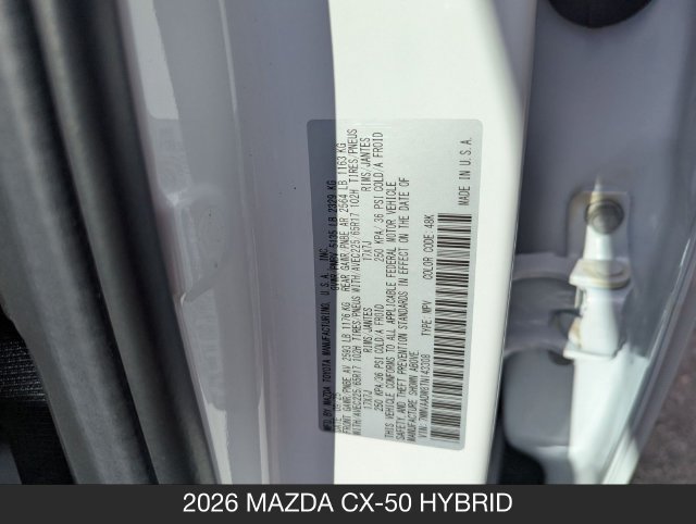 Certified 2026 MAZDA CX-50 AWD 2.5 Hybrid w/ Weather Package image 28