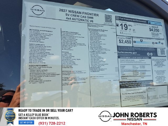 New 2027 Nissan Frontier SV w/ SV Convenience Package AWD/4WD image 19