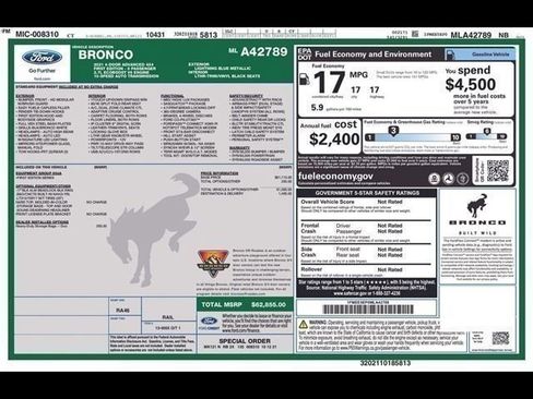 Used 2021 Ford Bronco First Edition image 53