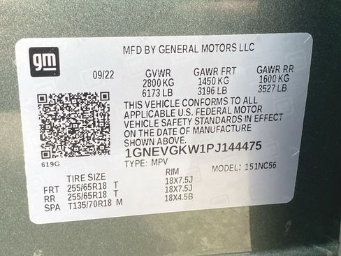 Used 2023 Chevrolet Traverse LT w/ LPO, Floor Liner Package AWD/4WD image 14