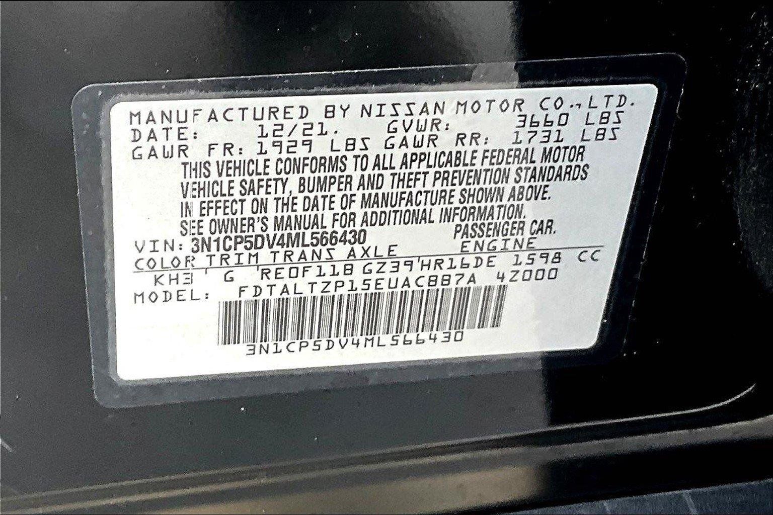 Used 2021 Nissan Kicks SR w/ SR Premium Package FWD image 33