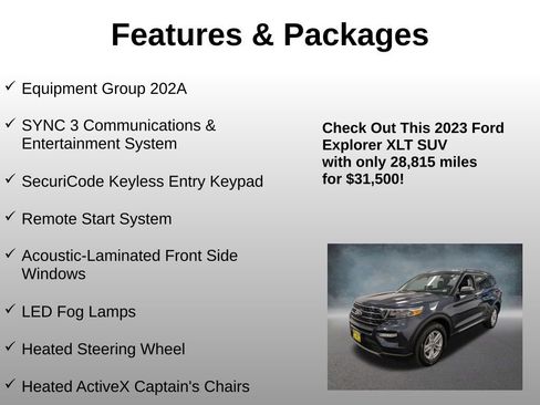 Used 2023 Ford Explorer XLT w/ Equipment Group 202A image 4