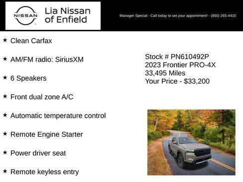 Certified 2023 Nissan Frontier PRO-4X w/ Pro Convenience Package AWD/4WD image 25