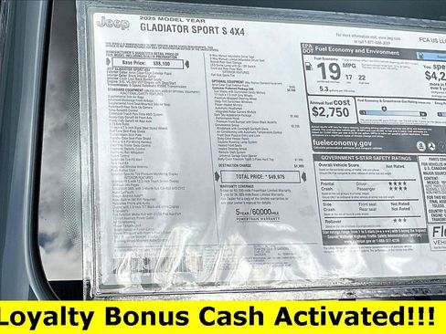 New 2025 Jeep Gladiator Sport image 36