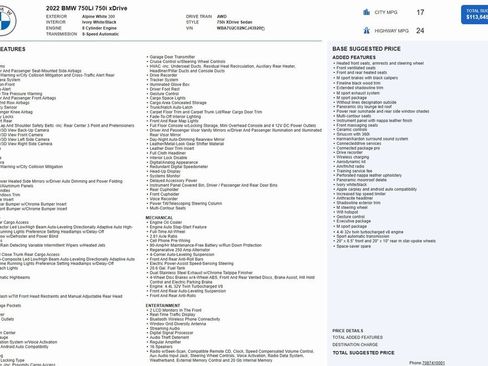 Used 2022 BMW 750i xDrive w/ Executive Package image 2