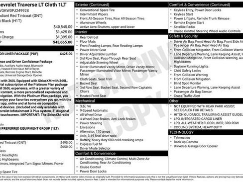 Certified 2023 Chevrolet Traverse LT w/ LPO, Floor Liner Package image 46
