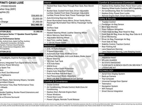 Used 2025 INFINITI QX60 Luxe w/ Black Edition image 3