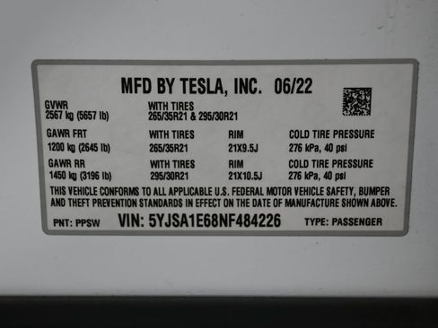 Used 2022 Tesla Model S Plaid AWD/4WD image 5