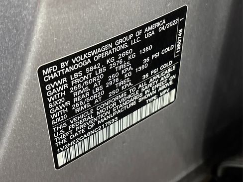 Used 2022 Volkswagen Atlas Cross Sport SE image 18