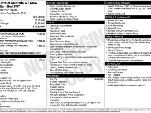 Used 2020 Chevrolet Colorado W/T w/ WT Convenience Package RWD image 27