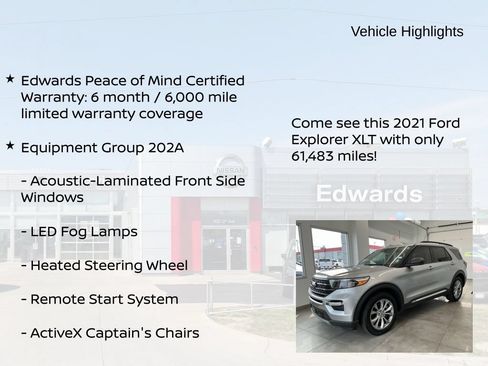 Used 2021 Ford Explorer XLT w/ Equipment Group 202A AWD/4WD image 11