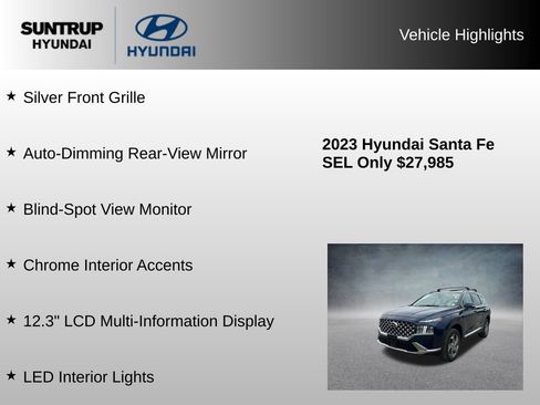 Used 2023 Hyundai Santa Fe SEL w/ Premium Package AWD/4WD image 22