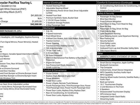 Used 2024 Chrysler Pacifica Touring-L FWD image 31