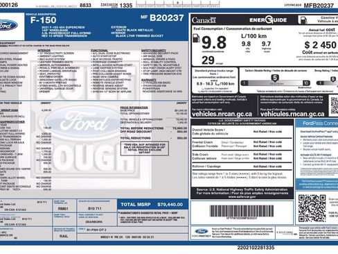 Used 2021 Ford F150 Lariat w/ Equipment Group 502A High AWD/4WD image 6