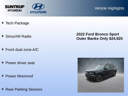 Used 2022 Ford Bronco Sport Outer Banks w/ Tech Package image 8