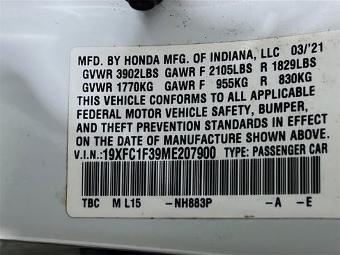 Used 2021 Honda Civic EX image 29