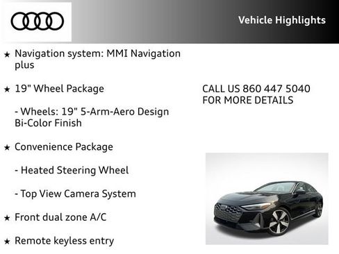 Certified 2025 Audi A5 2.0T Premium w/ Convenience Package AWD/4WD image 15