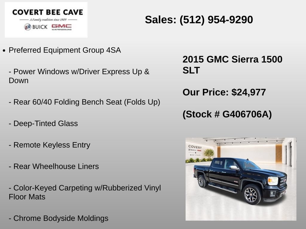 Used 2015 GMC Sierra 1500 SLT AWD/4WD image 6
