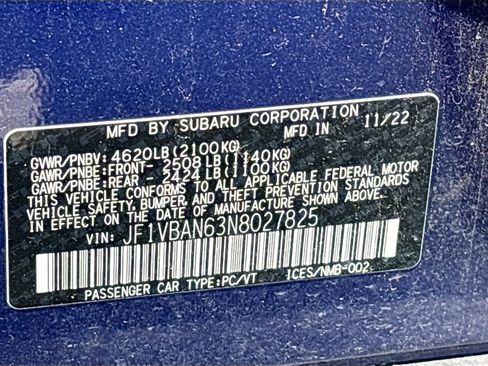 Used 2022 Subaru WRX Limited image 33
