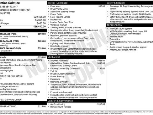 Used 2008 Pontiac Solstice Convertible w/ Premium Package RWD image 30