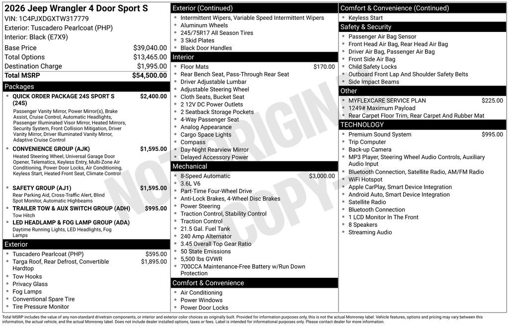 New 2026 Jeep Wrangler Unlimited Sport AWD/4WD image 55